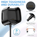 Miniatyrbillede 5 af 5: Smart Watch Oplader Tpe Og Silikone Erstatning Usb Ladekabel Dock Stand Til Fitbit Versa 2