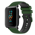 Miniatyrbilde 1 av 4: To-fargets silikonklokkebånd for Amazfit BIP U Amy Green Black