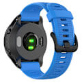 Miniatyrbillede 1 af 5: For Garmin Forerunner 945/ 935 Udskiftning Rem Stål Spænde Tekstureret Silikone Urrem Blue