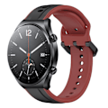 Miniatyrbillede 1 af 4: Konveks Loop Silikone Rem Til Xiaomi MI Watch S1 Black Red