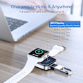 Pikkukuva 3 / 5: Kannettava langaton laturi Apple Watch, ulkoinen power avaimenperällä, watch yrityskäyttöön, matkustaminen, musta (bejoey)