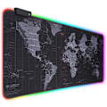 Miniatyrbillede 1 af 5: RGB Gaming Mousepad, Ekstra Stor Gaming Mouse Mat Til Gamere, Vandafvisende Kontor Desktop Mat Med 14 Lystilstande 800*300*4Mm World Map