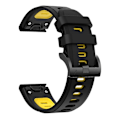 Miniatyrbild 2 av 4: Tvåfärgat silikonarmband för Garmin Instinct 2 Solar Black Yellow
