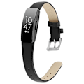 Pikkukuva 2 / 5: Fitbit Inspire / Inspire HR -älykellolle tarkoitettu rannehihna, ylin nahkakerros, koko L - 6,7-8,1 tuumaa Black