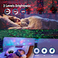 Miniatyrbilde 3 av 5: LED-stjerne projektorlys, fjernkontroll fargeskiftende lampe Stjerne nattlys projektor for barn voksne soverom dekorasjon (svart)
