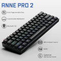 Miniatyrbillede 2 af 5: ANNE PRO 2, 60 % kablet/trådløst mekanisk tastatur (Gateron rød switch/sort etui)