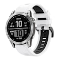 Miniatyrbilde 1 av 4: To-farget silikonrem for Garmin Instinct 2 Solar White Black
