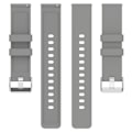 Miniatyrbilde 4 av 5: Silikonarmbånd for Garmin Venu/Venu 2 Plus/Venu Sq/Venu Sq 2, 20 mm klokkestropp med sølvfarget spenne i rustfritt stål Grey