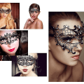 Miniatyrbilde 2 av 2: Maskerade maske for kvinner metall maske skinnende rhinestone venetiansk fest kveld ball ball maske bar kostymer tilbehør ana gold