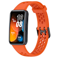 Miniatyrbillede 2 af 5: Åndbar silikone smart watch rem til Huawei Band 8 - behagelig at have på Orange