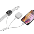 Miniatyrbilde 2 av 2: 3-i-1-kabel for Iphone Airpods Apple Watch-lader USB trådløs ladestasjon