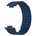 Miniatyrbilde 3 av 3: Magnetisk klokkestropp i silikon, justerbart armbånd til Huawei Watch Fit 2 Dark Blue