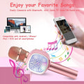 Pikkukuva 3 / 5: Langaton Bluetooth karaoke-mikrofoni, kannettava lasten karaokesoitin Rose Pink