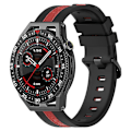 Miniatyrbilde 2 av 5: For Huawei Watch GT 3 42mm/Watch GT Silikonurrem Bredde 20mm Dobbel Myk Rem Black Red C Samsung Galaxy Watch 5