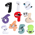 Pikkukuva 2 / 5: Alphabet Lore Pehmolelut 0-9 Numeroeläimet Pehmolelut Numerolohkonukke lapsille Lapsille Joululahja RBW 13 PCS A-M