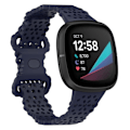 Miniatyrbild 1 av 4: Silikonarmband för Fitbit Versa 4 / 3 / Sense 1 / 2 Dark Blue