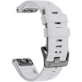 Miniatyrbillede 3 af 4: Kompatibel med Fenix 6X/7X Band 26mm Easy-fit blød silikone urrem udskiftning til Fenix 5X/Fenix 5X Plus/Fenix 3 Smartwatches (sort) White