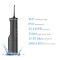 Miniatyrbillede 4 af 5: Oral Irrigator, 350 ml med 4 arbejdsindstillinger (sort)
