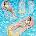 Miniatyrbild 2 av 5: Uppblåsbar Pool Lounger för Vuxna - Stor Solbädd för Stranden (Blå Lila)