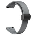 Miniatyrbillede 1 af 5: Silikonebånd til Samsung Galaxy Watch6 / Watch6 Classic / Watch 5 Pro / Watch4 Classic, Magnetisk foldelukkespænde 20mm rem Space Grey