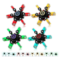 Miniatyrbillede 1 af 5: 4 stk Fingerspids Spin Top Legetøj, Fingerspids Gyro Finger Hand Spinner Legetøj Spinning Top Fokus Legetøj med Transformerbar Kæde (4 farver) (Blå)