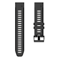 Miniatyrbillede 2 af 4: 26 mm silikone urrem til Garmin Descent Mk2 Black Grey