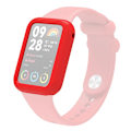 Miniatyrbilde 1 av 4: Mykt silikondeksel for Xiaomi Smart Band 8 Pro, støtsikker smartklokke rammedeksel Red