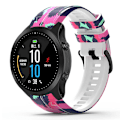 Miniatyrbillede 3 af 3: Til Garmin Forerunner 965/955/945/935 Hurtigudløselig Urrem Silikonemønstret Udskiftningsrem Style E