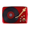 Miniatyrbild 1 av 5: Bluetooth högtalare Trådlös utomhus bärbar grammofonform utomhushögtalare Red