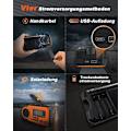 Miniatyrbild 5 av 5: Nödradio med NOAA-väder, Handvevad AM/FM-radio med SOS-larm (Orange)