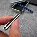 Miniatyrbillede 3 af 5: 2-delt minipincet Titanium Bærbar Titanium Alloy Edc pincet