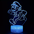 Miniatyrbillede 1 af 5: Super Mario Bros 3D LED Natlampe 7 Farver Skiftende Touch Control Skrivebordslampe△↑ D