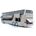 Miniatyrbillede 1 af 2: Bus Model 1:32 High Simulation Twin Sightseeing Blinkende legetøjsbil