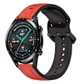 Miniatyrbild 1 av 4: Konvex Loop Silikonrem för Huawei Watch GT2 42mm Red Black