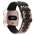 Miniatyrbillede 2 af 5: Til Fitbit Versa etnisk stil ægte læderurrem LEQ Colorful