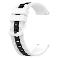 Miniatyrbillede 2 af 4: For Polar Ignite/Ignite 2/Unite 20mm Kædeformet Design Silikone Rem Dobbelt Farve Udskiftning Urrem White Black