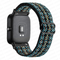 Miniatyrbillede 1 af 5: 20mm/22mm Rem For Amazfit Gts 4/2e/3/gts2 Mini/gtr 4/3/pro/gtr2/47mm/stratos Nylon Elastisk Urarmbånd Amazfit Bip Rem Bohemia tourquise 20mm