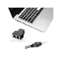 Miniatyrbilde 2 av 3: Rj45 Splitter Adapter 1 til 2 Dobbel Hunn Port Cat 5/Cat 6 Lan Ethernet Socket Splitter Adapter Svart