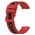 Miniatyrbillede 2 af 4: For Polar Ignite/Ignite 2/Unite 20mm Kædeformet Design Silikone Rem Dobbelt Farve Udskiftning Urrem Red Black