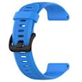 Miniatyrbillede 2 af 5: For Garmin Forerunner 945/ 935 Udskiftning Rem Stål Spænde Tekstureret Silikone Urrem Blue