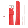 Miniatyrbillede 3 af 3: For Huawei Watch GT 4 46mm/ 4 Pro/ 4 41mm Gummirem til ur, 22mm udskiftningsrem Red Silver