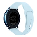 Miniatyrbillede 4 af 4: Til Samsung Galaxy Watch Active2 Bluetooth-version 40mm Smart Watch Solid Color Silikonurrem Light Blue