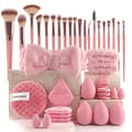 Sminkborstset Rosa (40-pack)