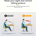 Miniatyrbild 5 av 5: ABS Justerbart Två-Positions Laptop Höjningsfäste (Svart)