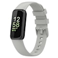 Miniatyrbilde 5 av 5: For Fitbit Inspire 3 Solid Silikon Watch Band Pin Buckle Wrist Strap Replacement, Størrelse: L Grey, Rock Grey J Fitbit Inspire 3