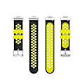 Miniatyrbilde 3 av 4: For Huawei Watch Fit 18mm Silikon To-farget Klokkebånd Black Yellow