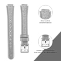 Pikkukuva 3 / 5: For Fitbit Inspire / Inspire HR älykellohihna, ylin kerros naudannahkaa, rannehihna, koko L-6,7-8,1 tuumaa Light Grey