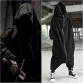 Pikkukuva 4 / 5: Unisex pitkähihainen hupullinen Nazgul pitkä takki vetoketjulla suljettava fleecevuorattu pitkä huppari 3XL Gray