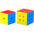 Miniatyrbild 1 av 5: Hastighetstärning 3X3X3 Stickerless, Snabb Smidig Vridning Levande Färg 3D Pussel Hjärna Leksak Stickless Set-2+3