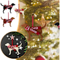 Miniatyrbillede 2 af 5: Julepynt, Sorte Retriever Gaver, Juledekoration til Hund, Jul A